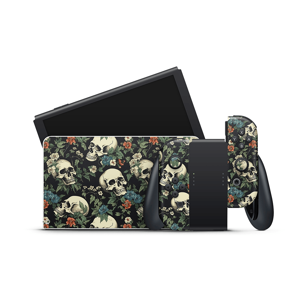 Garden of Skulls Nintendo Switch OLED Skin