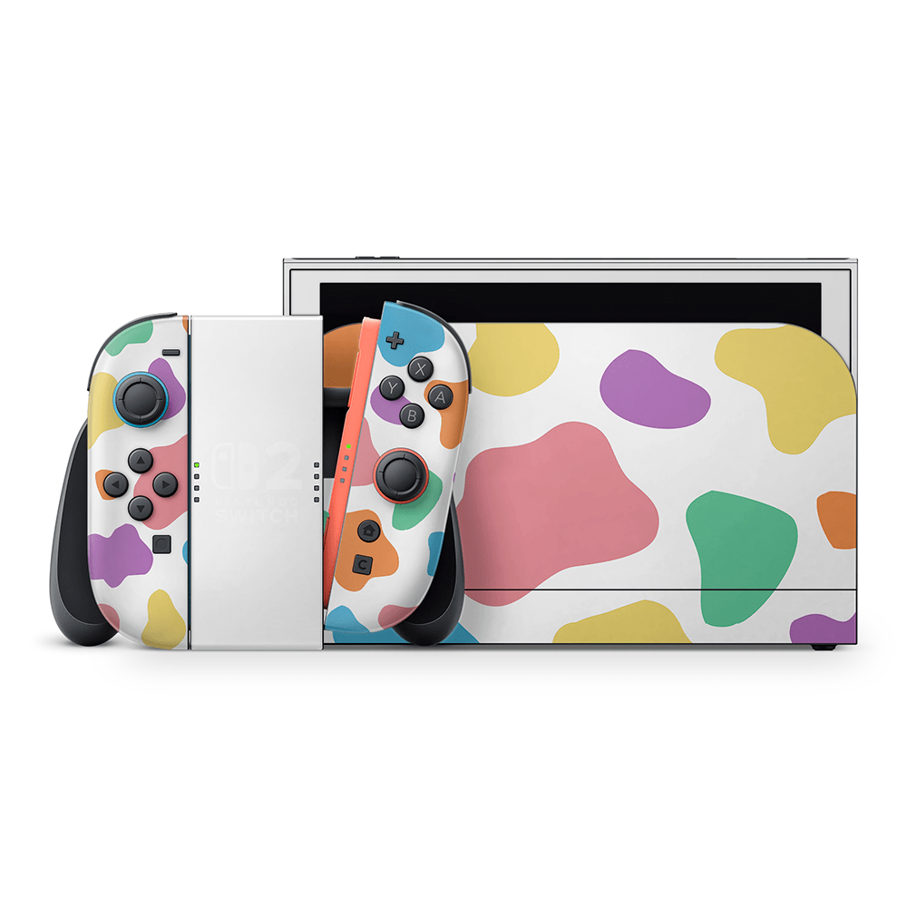 Rainbow Moo Moo Nintendo Switch Skin - Main Image