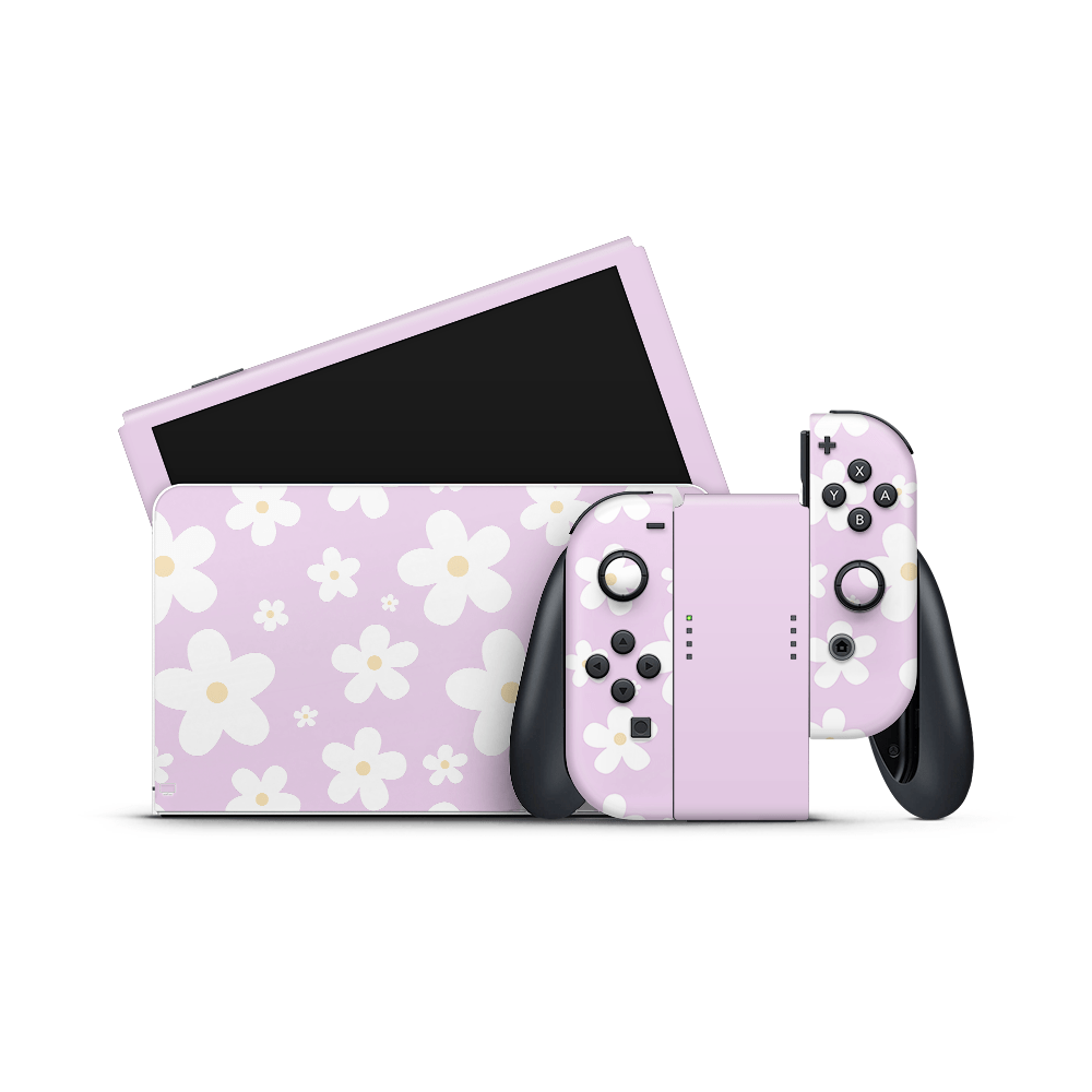 Aster Daisy Nintendo Switch OLED Skin