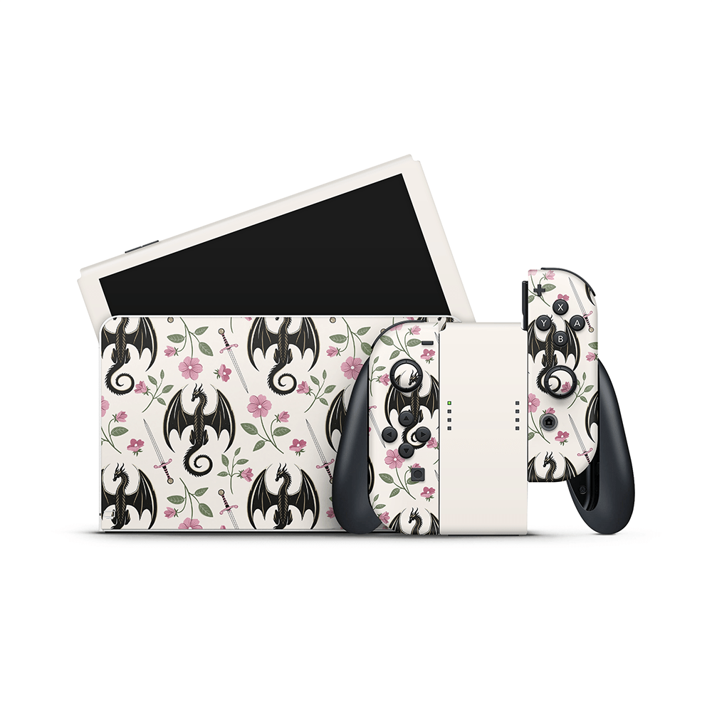 Emberpetal Dragons Nintendo Switch OLED Skin