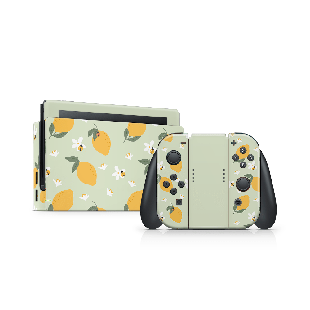 Zesty Lemons Green Nintendo Switch Skin