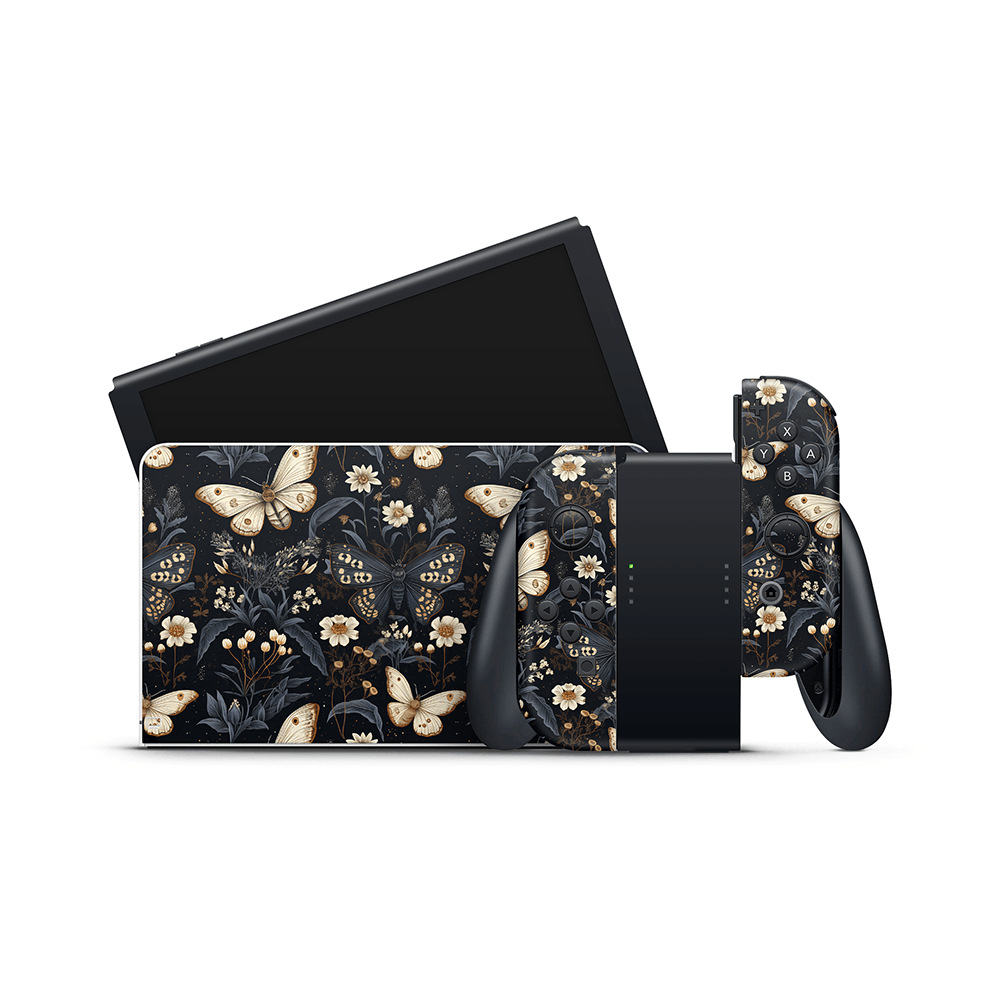 Midnight Flutter Nintendo Switch OLED Skin