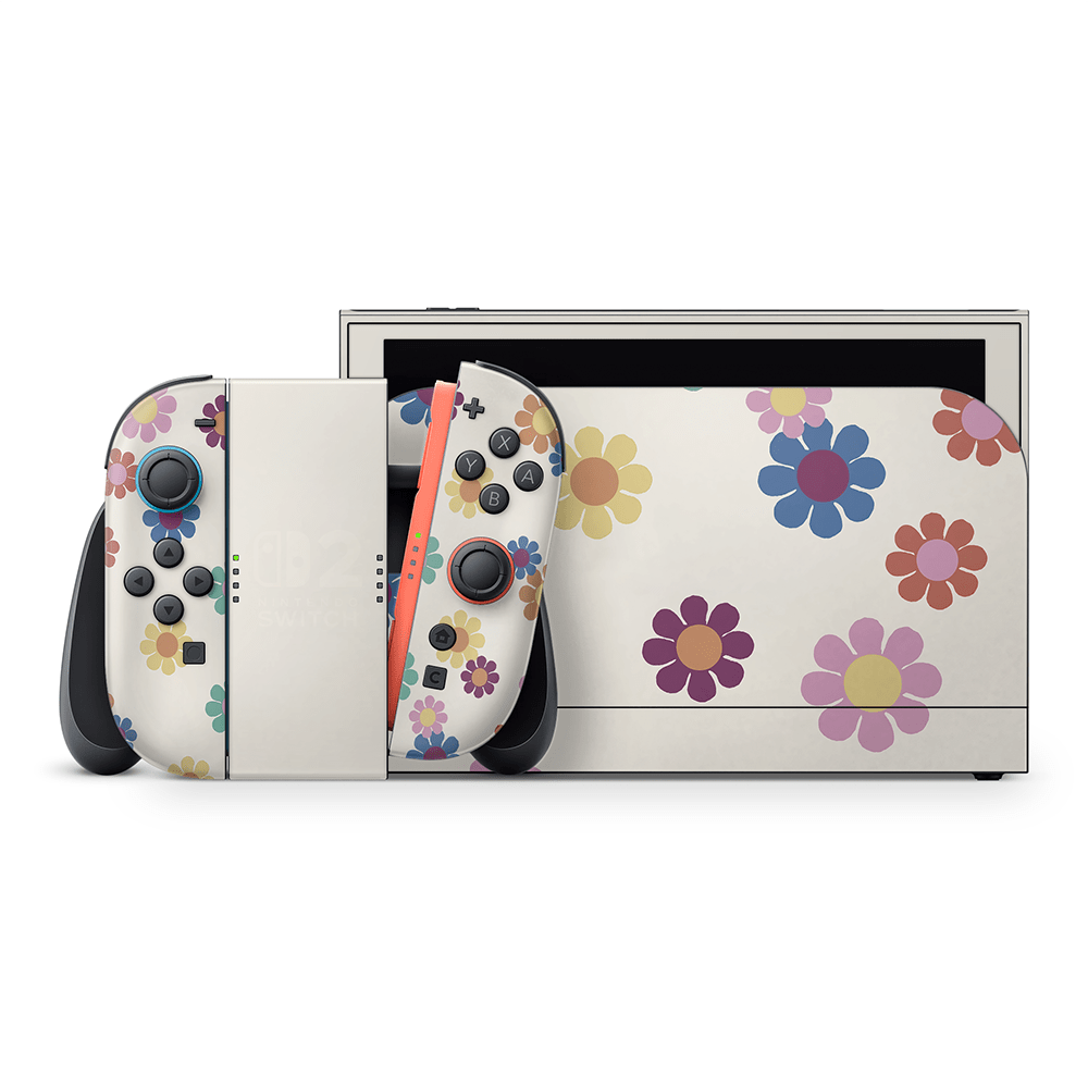 Rainbow Daisies Nintendo Switch Skin