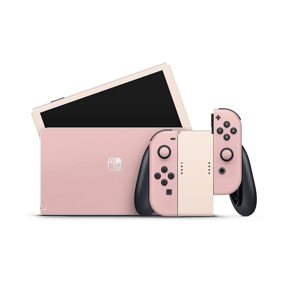 Strawberry Peach Soda Nintendo Switch OLED Skin