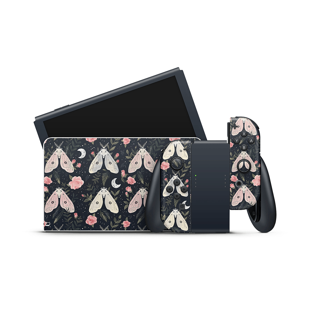 Gentle Moths Nintendo Switch OLED Skin
