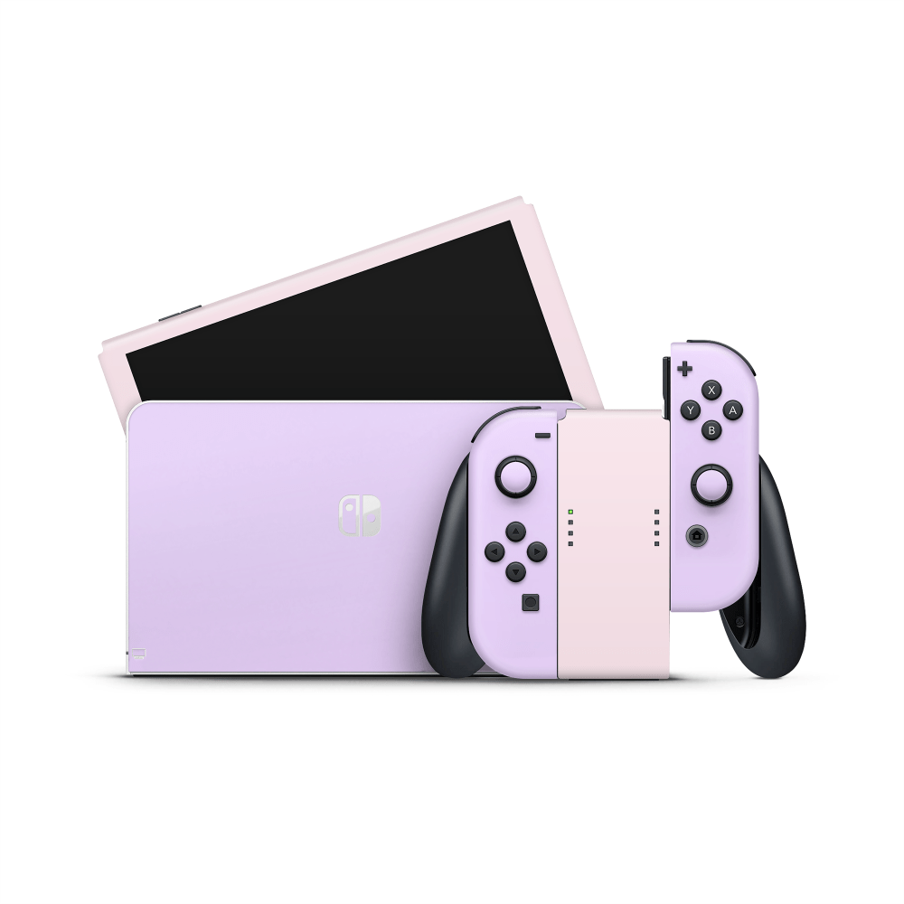 Ube Rose Swirl Nintendo Switch OLED Skin