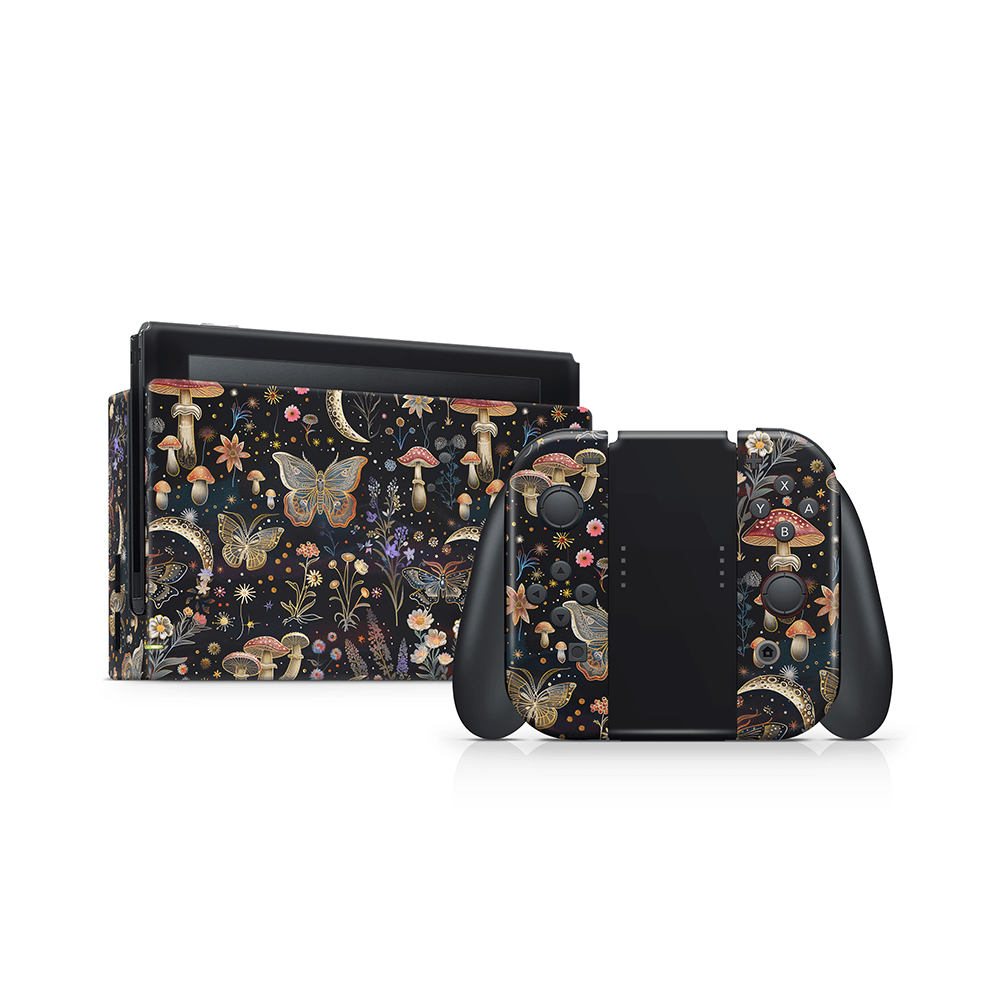 Sparkling Mushies Nintendo Switch Skin