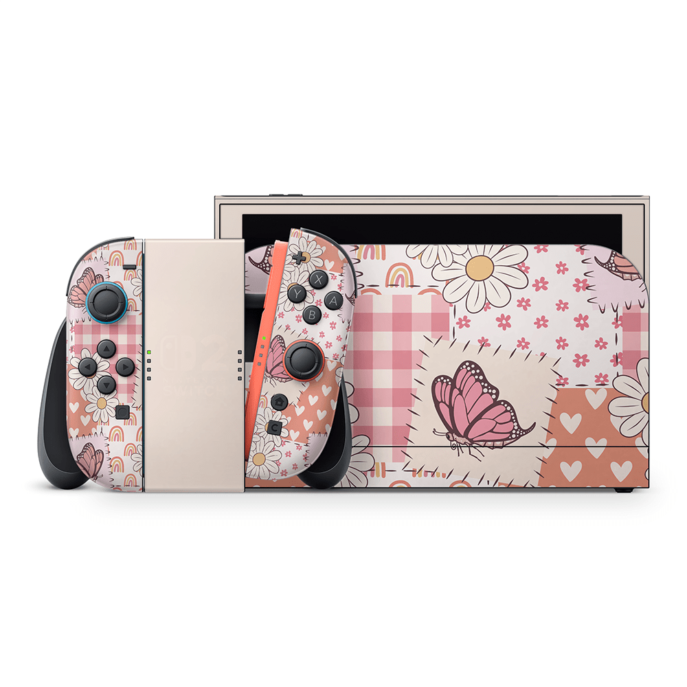 Blush Patchwork Nintendo Switch 2 Skin