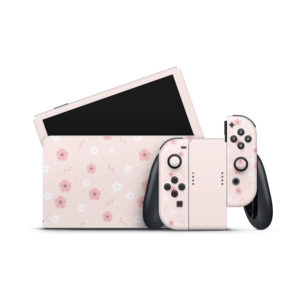 Nintendo Switch OLED Skin - Sakura Blossom | Premium Vinyl Nintendo Switch OLED Skin - Sakura Blossom | Premium Vinyl