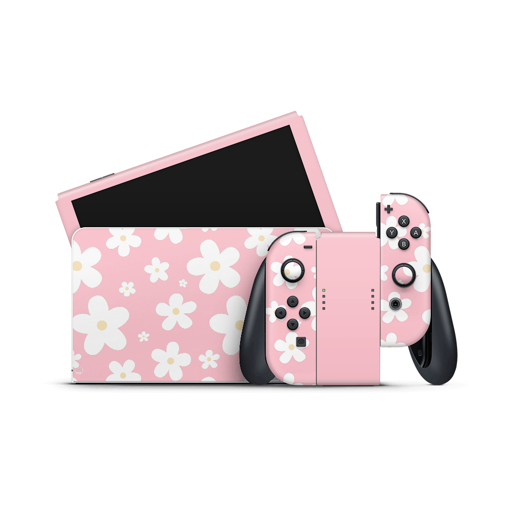 Sweet Daisies Nintendo Switch OLED Skin