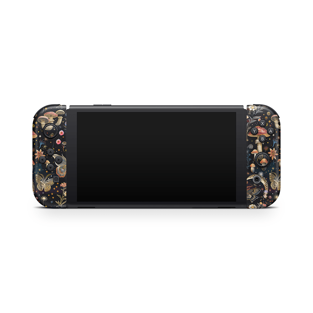 Sparkling Mushies Nintendo Switch OLED Skin