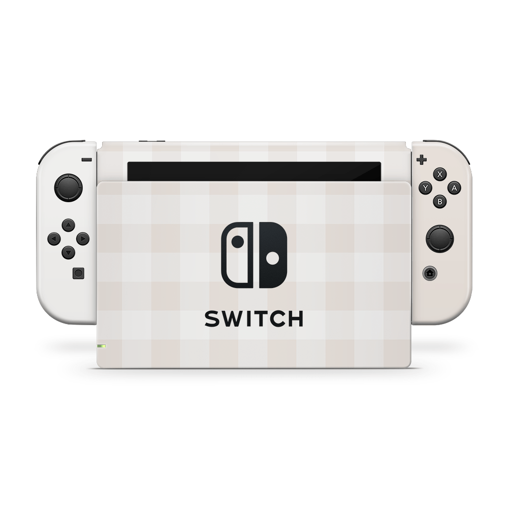 Beige Linen Nintendo Switch Skin