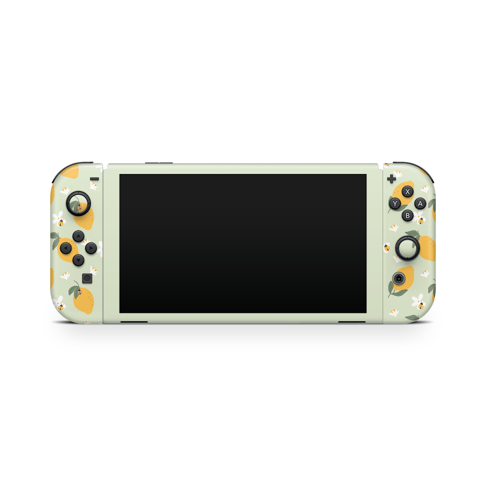Zesty Lemons Green Nintendo Switch OLED Skin