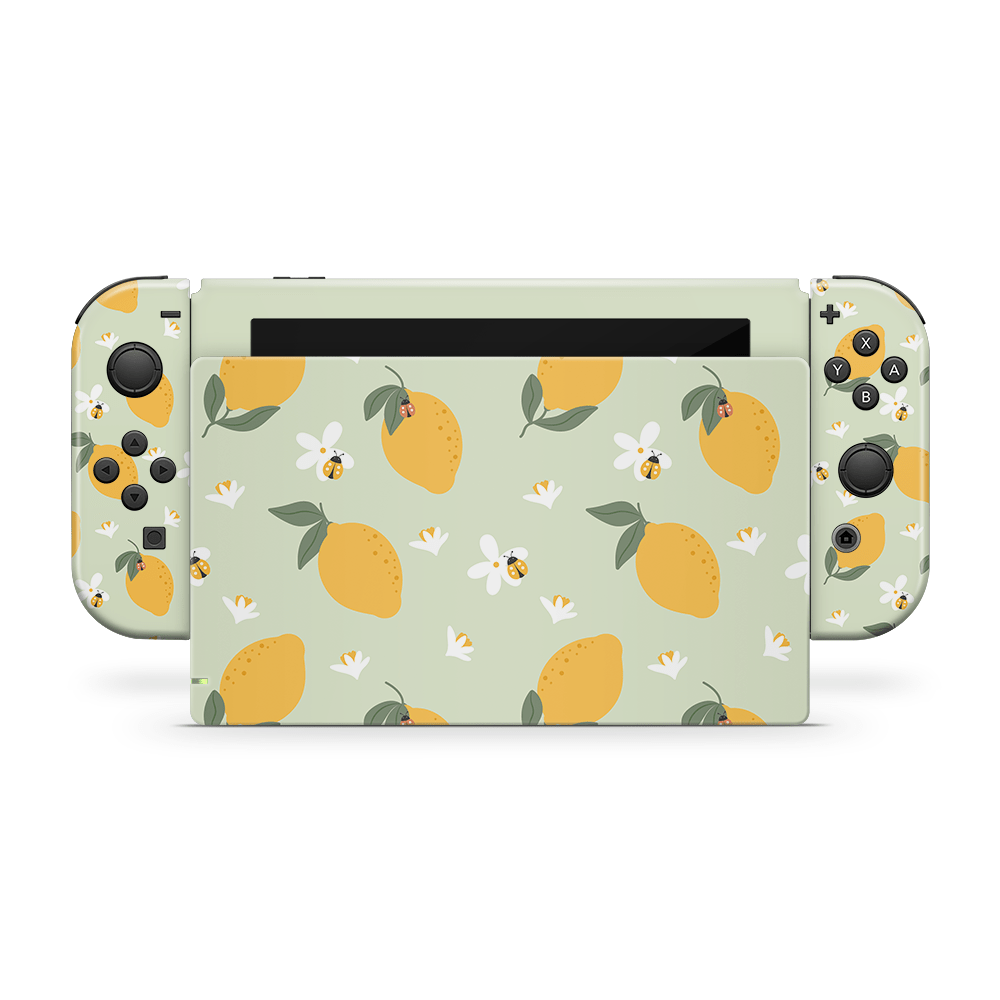 Zesty Lemons Green Nintendo Switch Skin