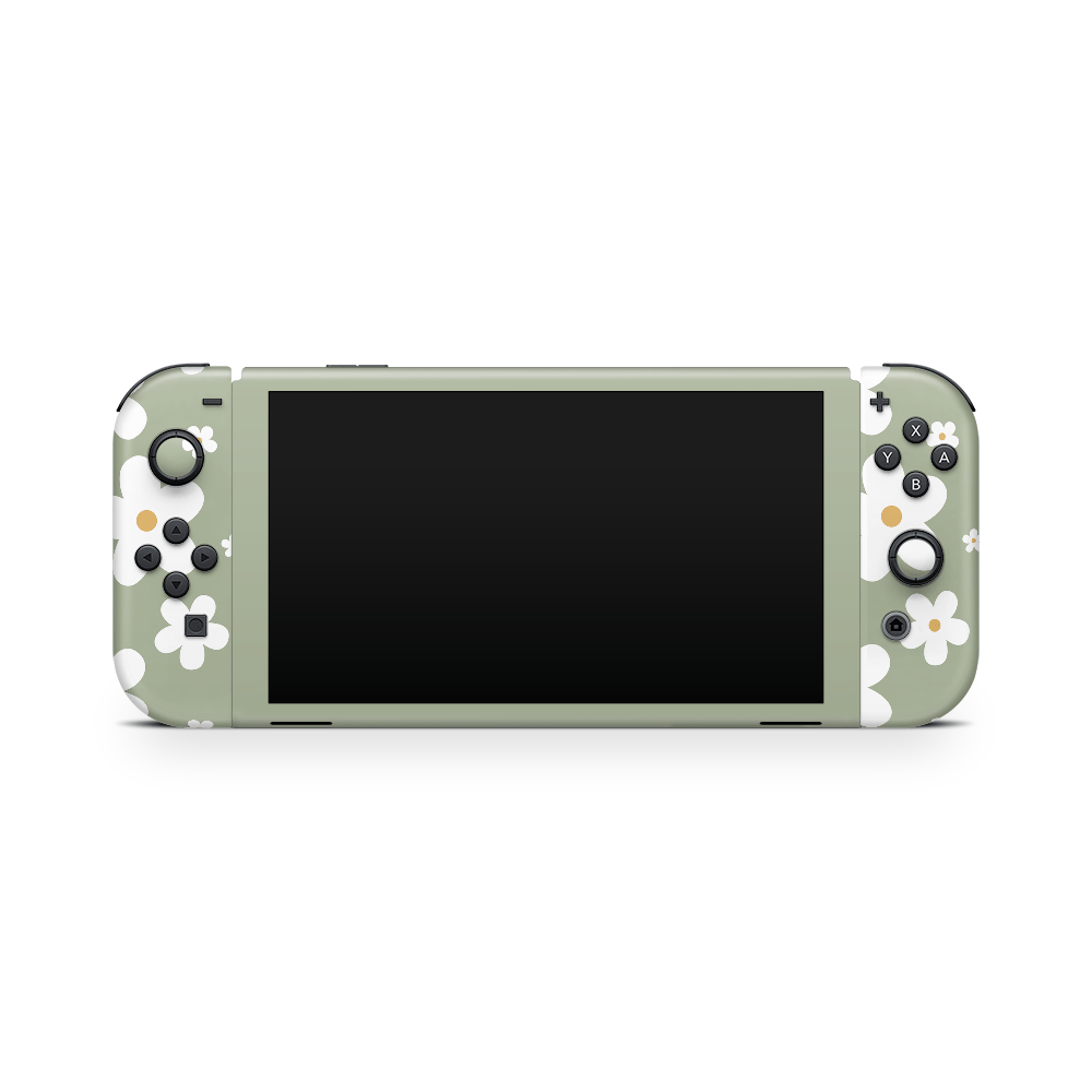 Verdant Daisies Nintendo Switch OLED Skin