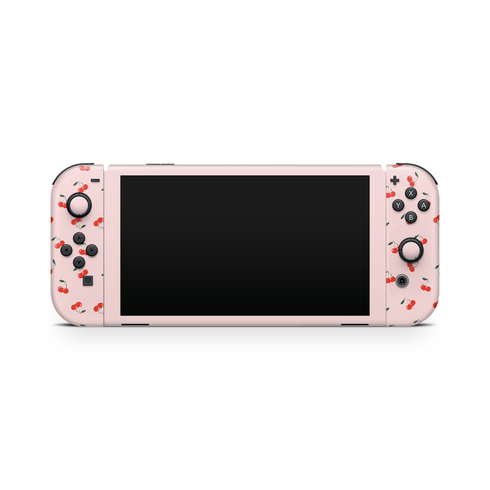 Ruby Cherries Nintendo Switch OLED Skin