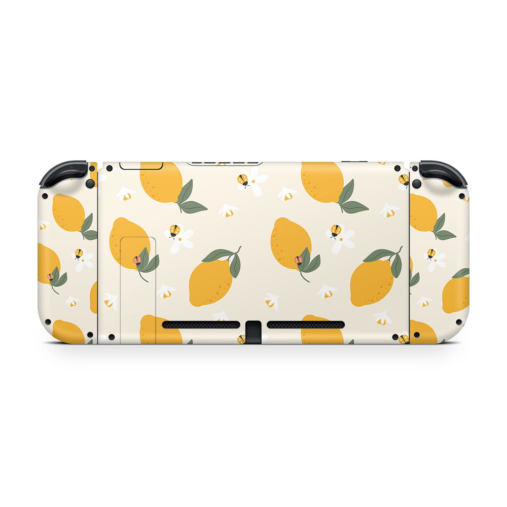 Zesty Lemons Beige Nintendo Switch Skin