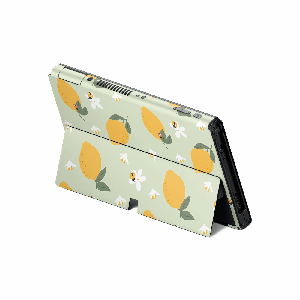 Zesty Lemons Green Nintendo Switch OLED Skin