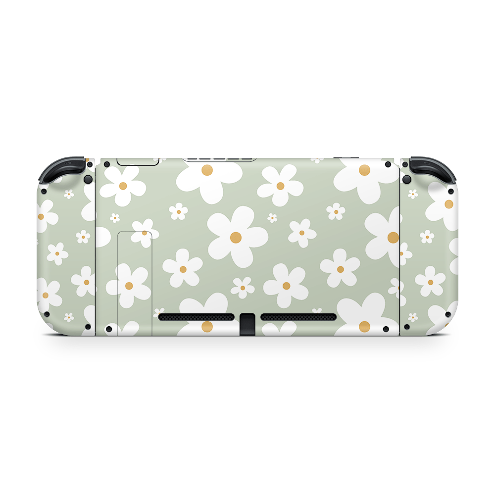 Sage Daisies Nintendo Switch Skin