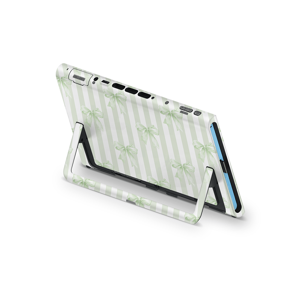 Soft Green Bows Nintendo Switch 2 Skin