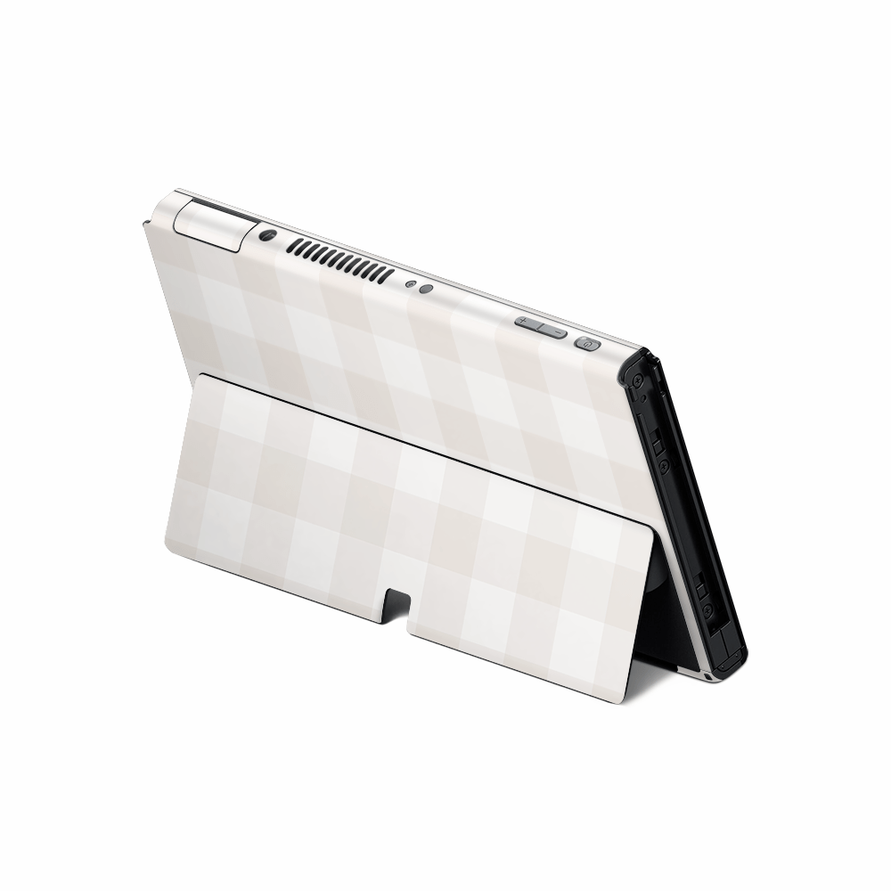 Beige Linen Nintendo Switch OLED Skin