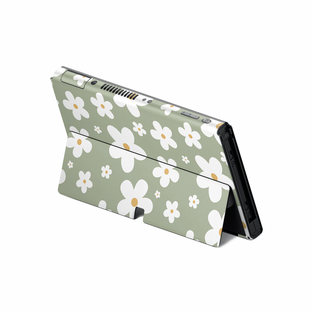 Verdant Daisies Nintendo Switch OLED Skin
