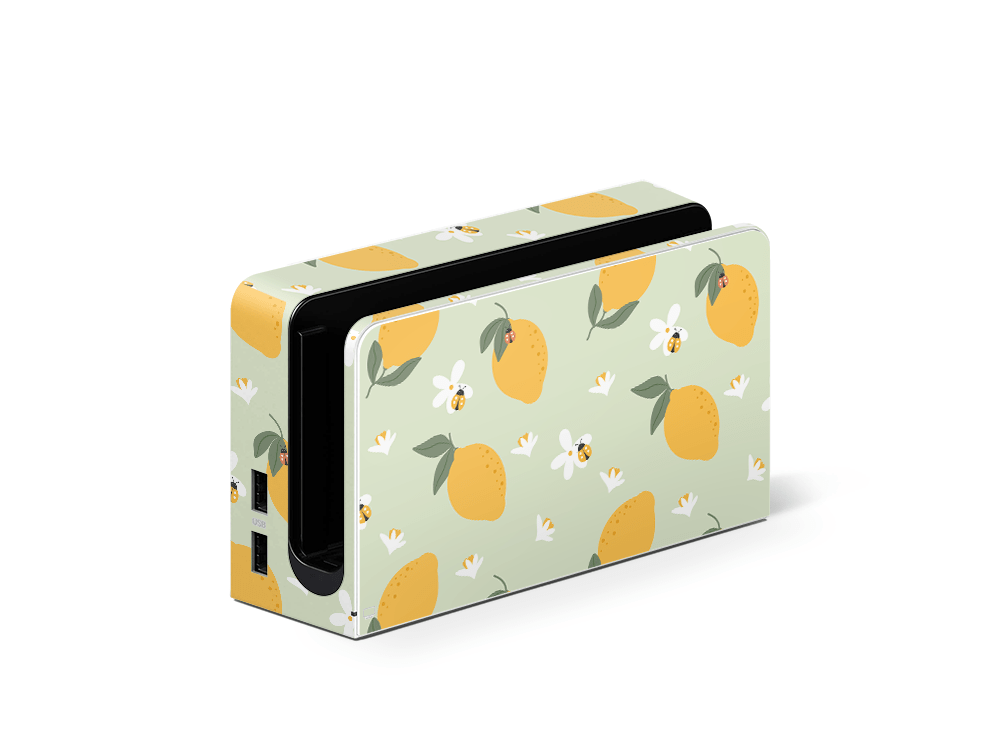 Zesty Lemons Green Nintendo Switch OLED Skin