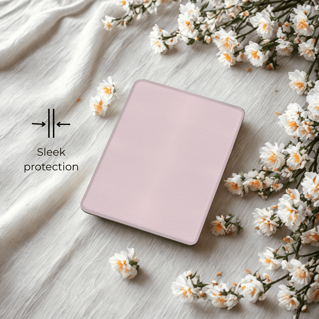 Baby Pink Kindle Case | Built in Hand Strap & Back Magnets