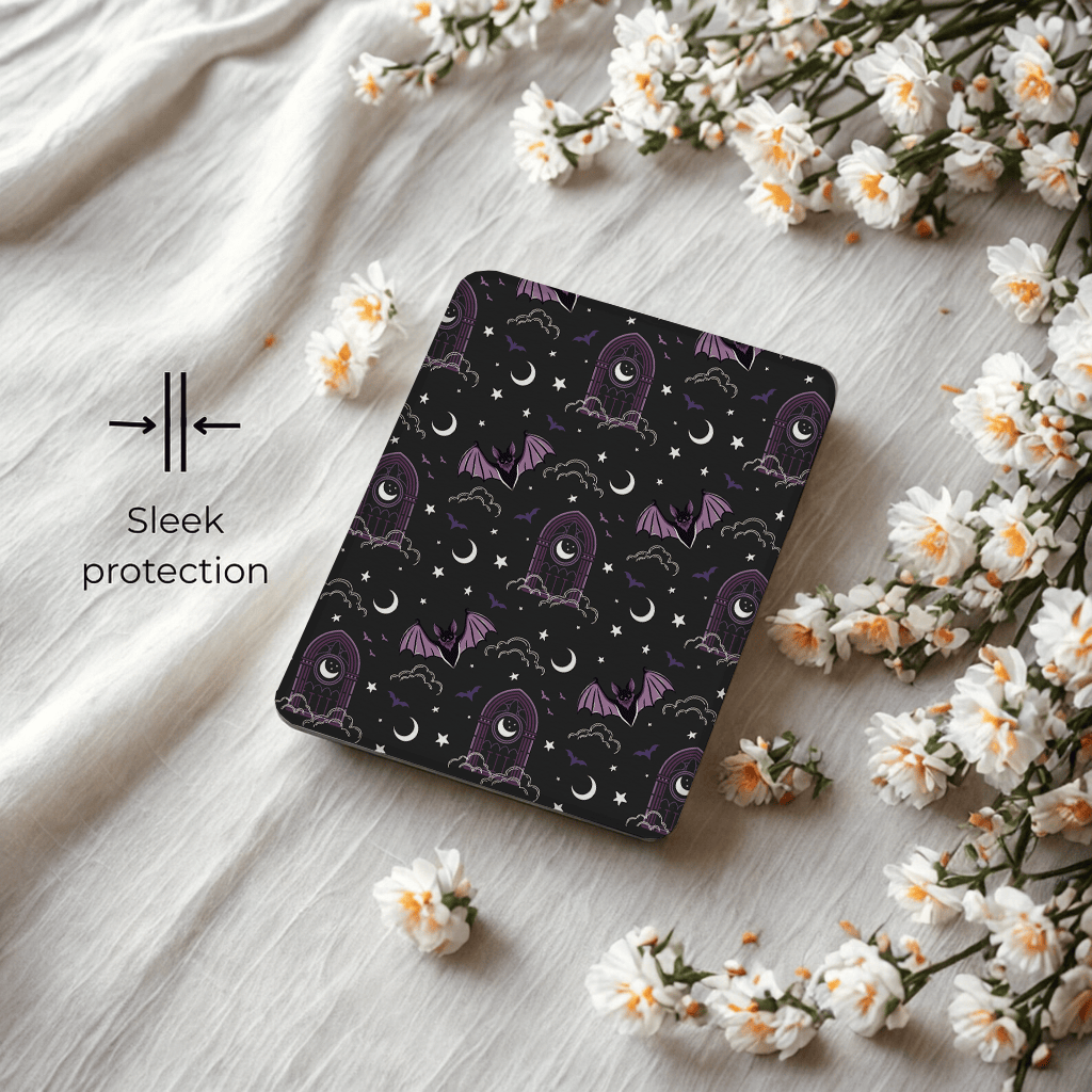 Violet Night Kindle Case | Built in Hand Strap & Back Magnets