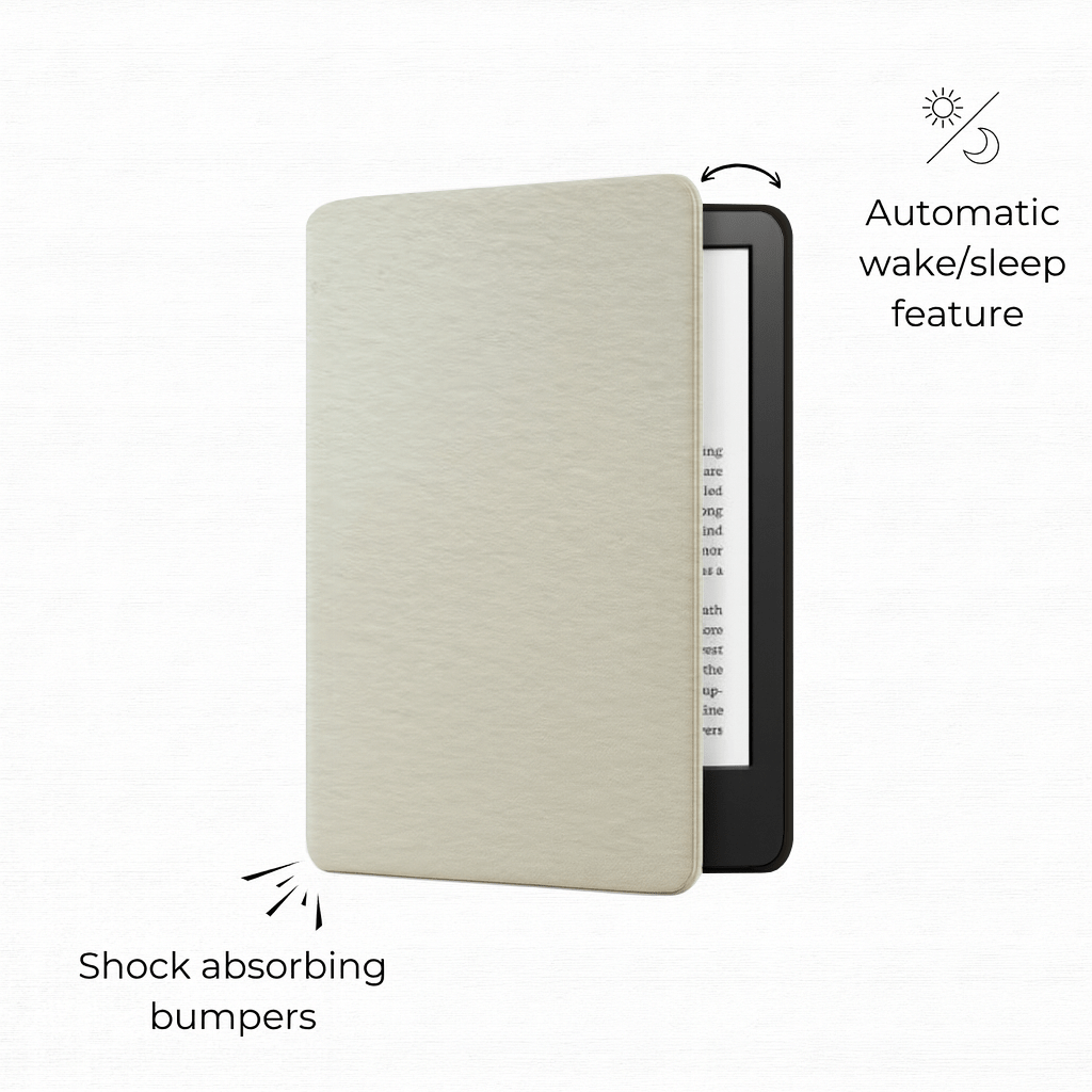 Sage Green Kindle Case | Built in Hand Strap & Back Magnets