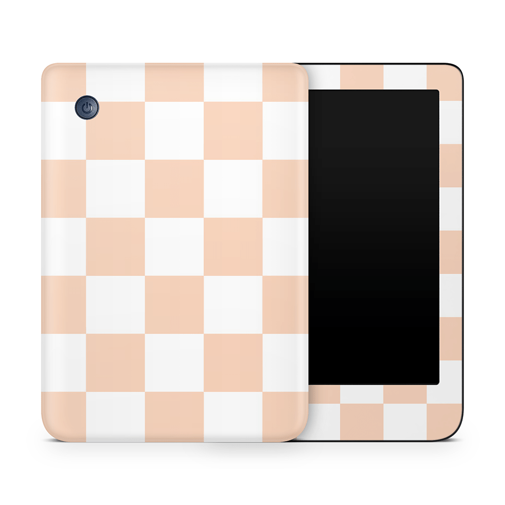 Peach Checkered Kobo Skins