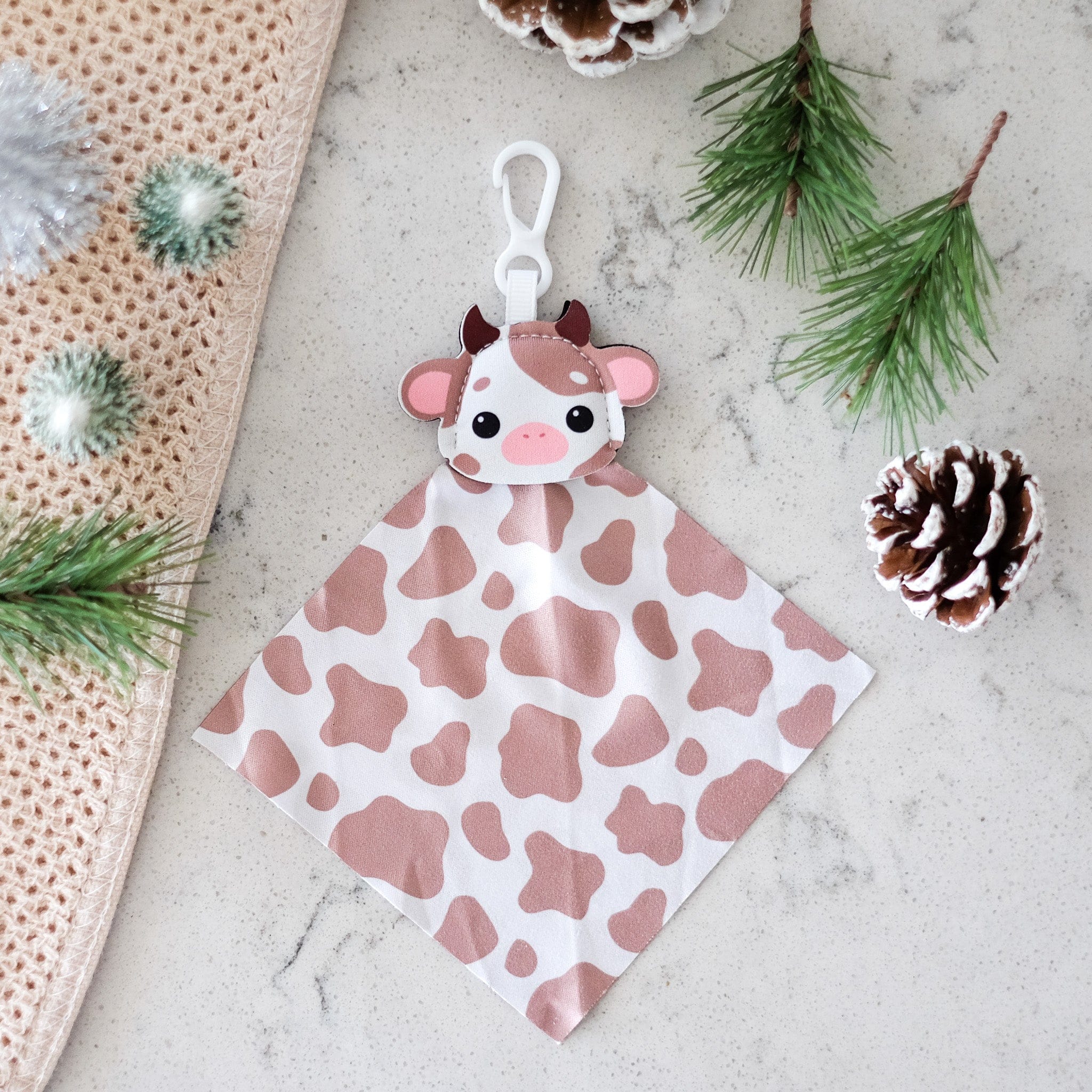 (Free Gift) Tiny Moo Moo Microfiber Keychain