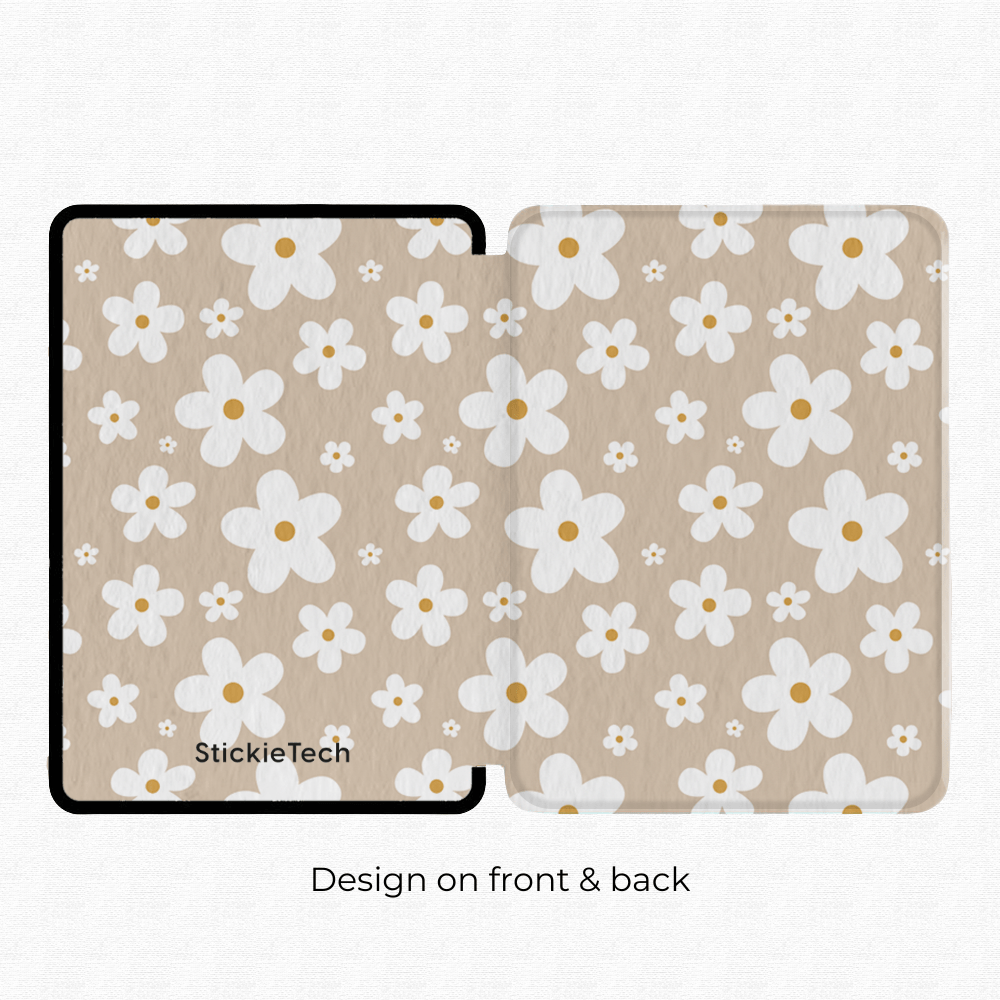 Simply Daisy Kindle Case | Built in Hand Strap & Back Magnets