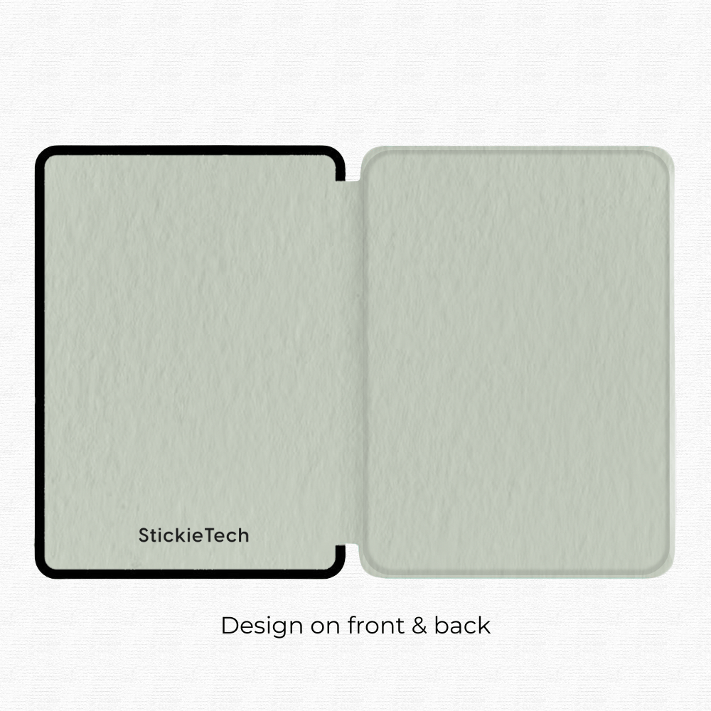 Sage Green Kindle Case | Built in Hand Strap & Back Magnets