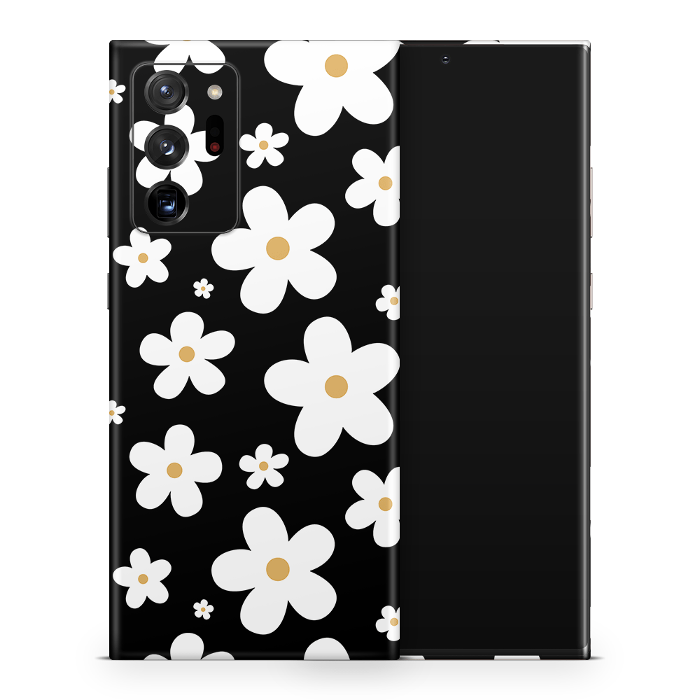 Monochrome Daisy Samsung Galaxy Note Skins