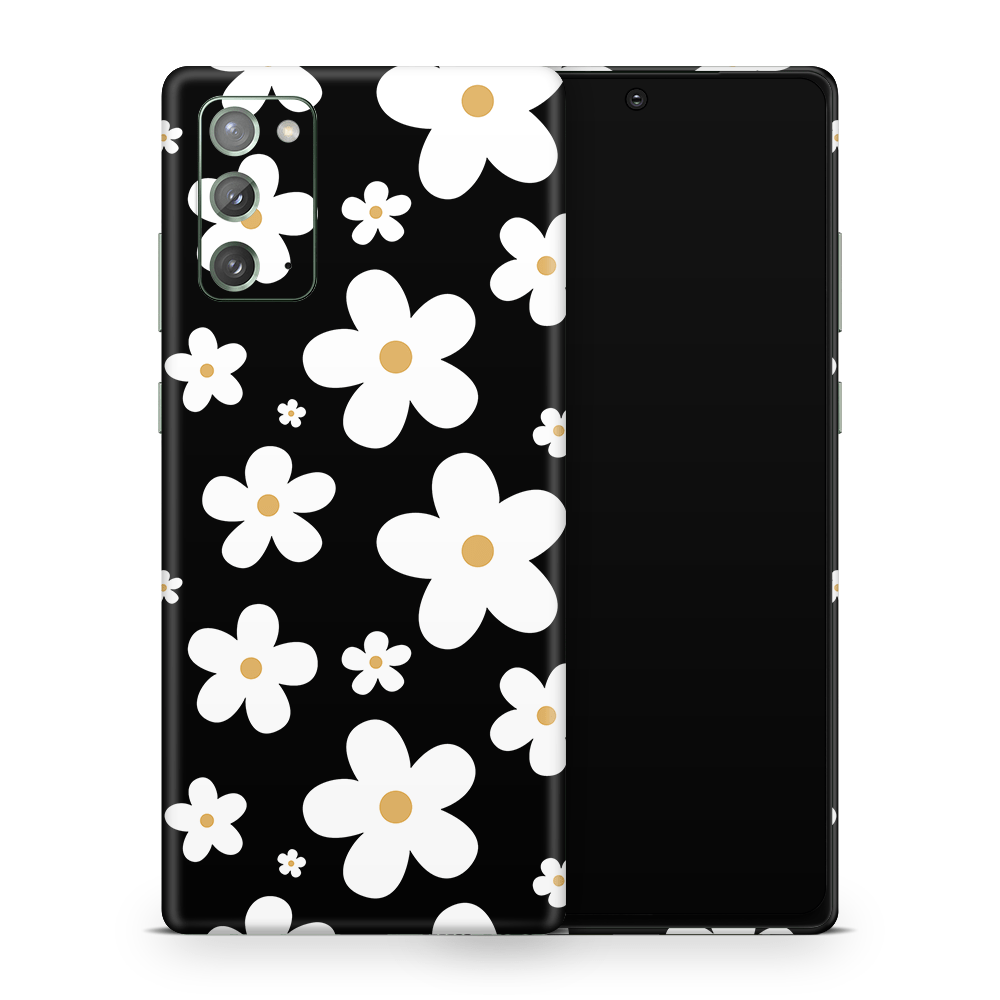 Monochrome Daisy Samsung Galaxy Note Skins