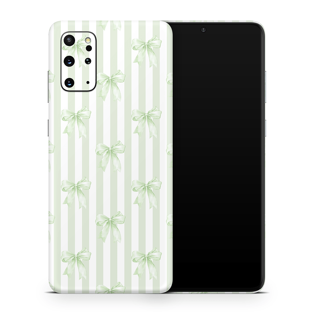 Soft Green Bows Samsung Galaxy S Skins
