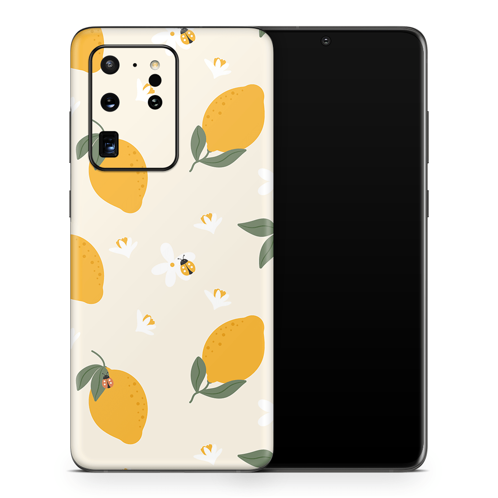Zesty Lemons Beige Samsung Galaxy S Skins
