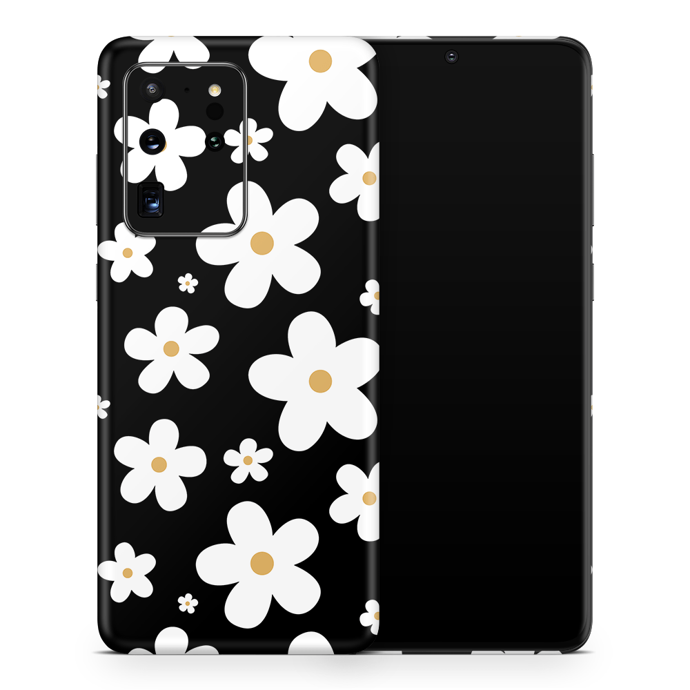 Monochrome Daisy Samsung Galaxy S Skins