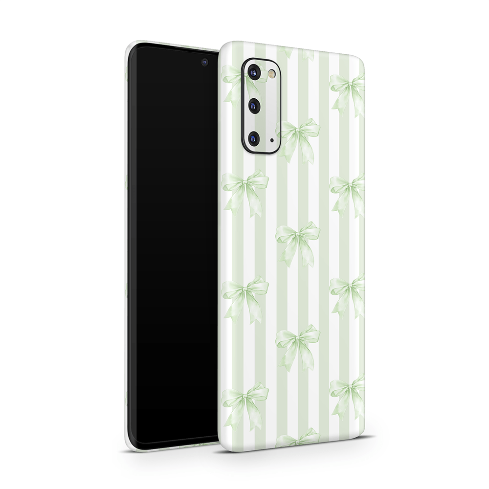 Soft Green Bows Samsung Galaxy S Skins