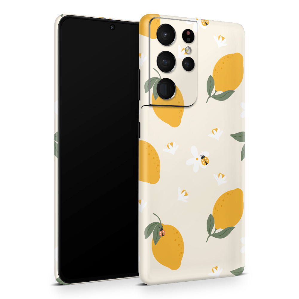 Zesty Lemons Beige Samsung Galaxy S Skins