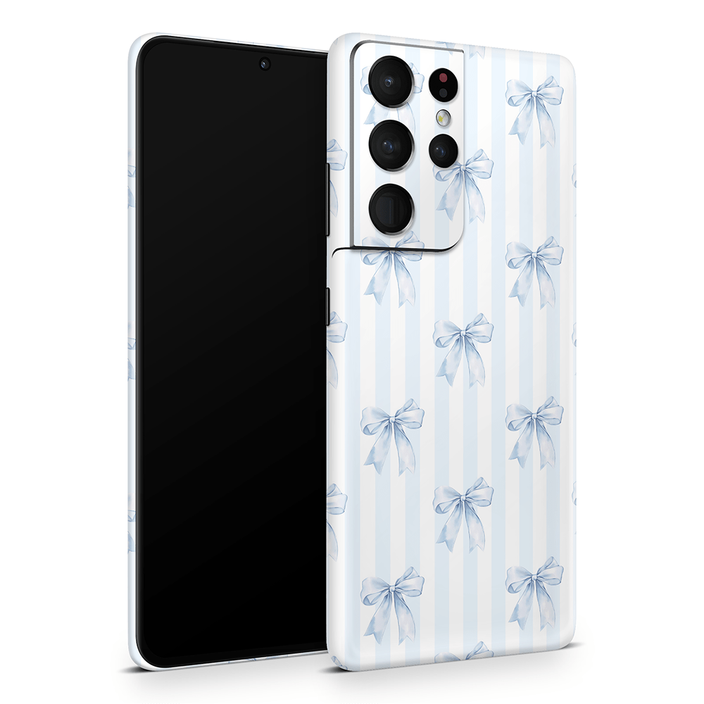 Sky Blue Bows Samsung Galaxy S Skins