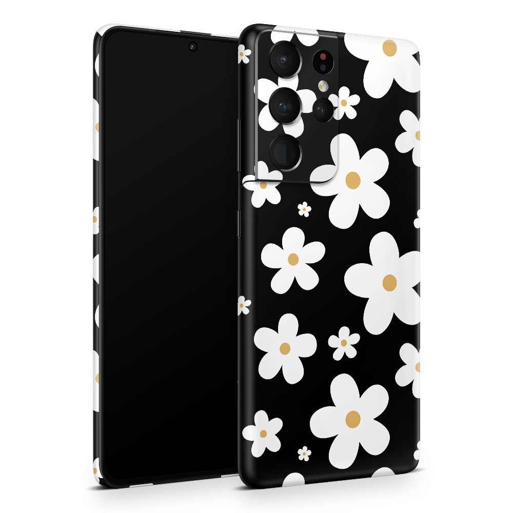 Monochrome Daisy Samsung Galaxy S Skins