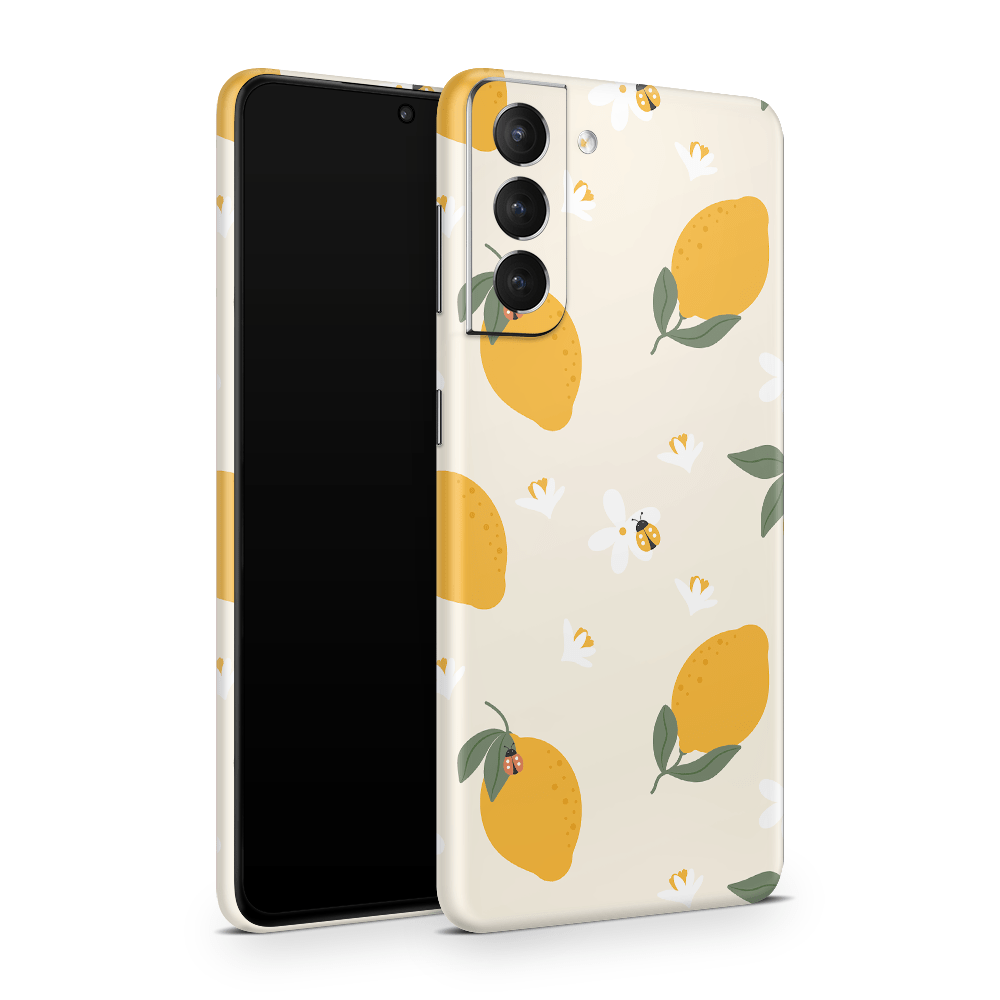 Zesty Lemons Beige Samsung Galaxy S Skins