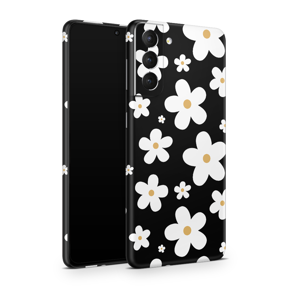 Monochrome Daisy Samsung Galaxy S Skins