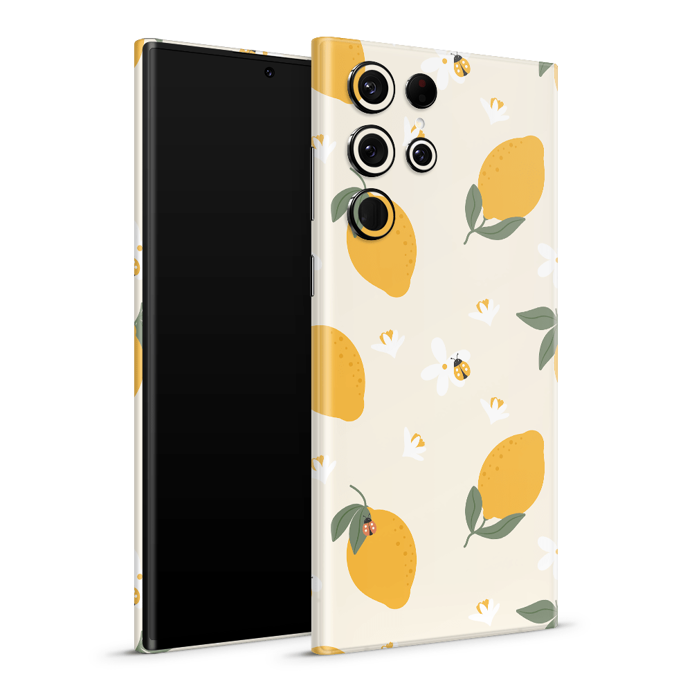 Zesty Lemons Beige Samsung Galaxy S Skins