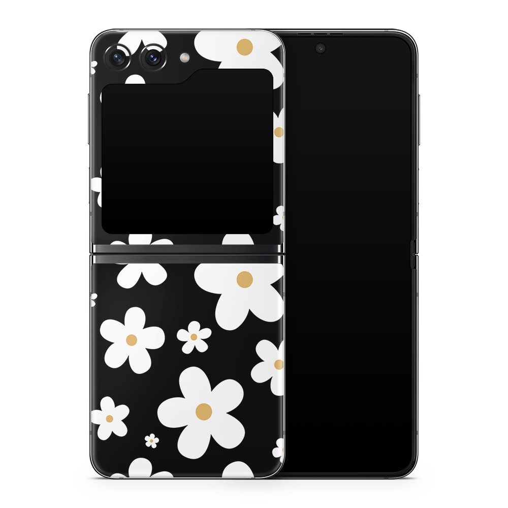 Monochrome Daisy Samsung Galaxy Z Flip / Fold Skins