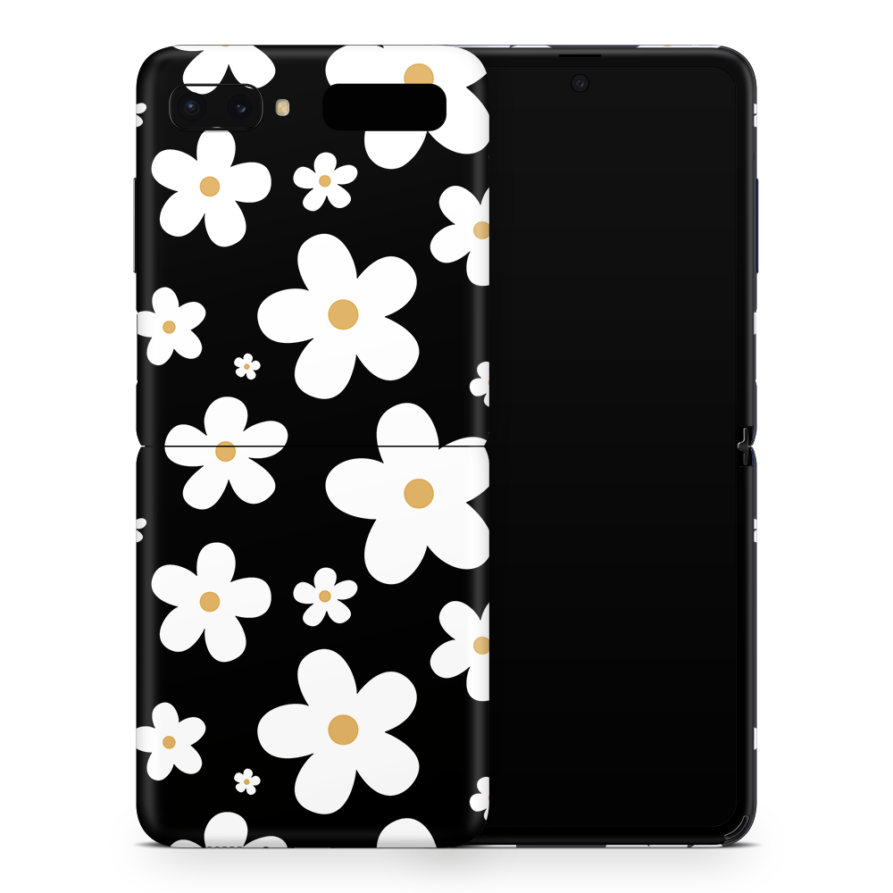 Monochrome Daisy Samsung Galaxy Z Flip / Fold Skins