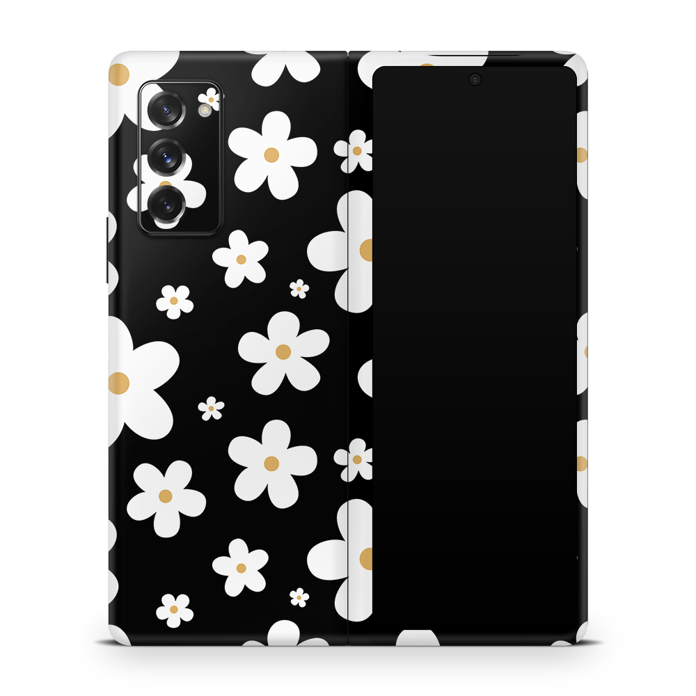 Monochrome Daisy Samsung Galaxy Z Flip / Fold Skins