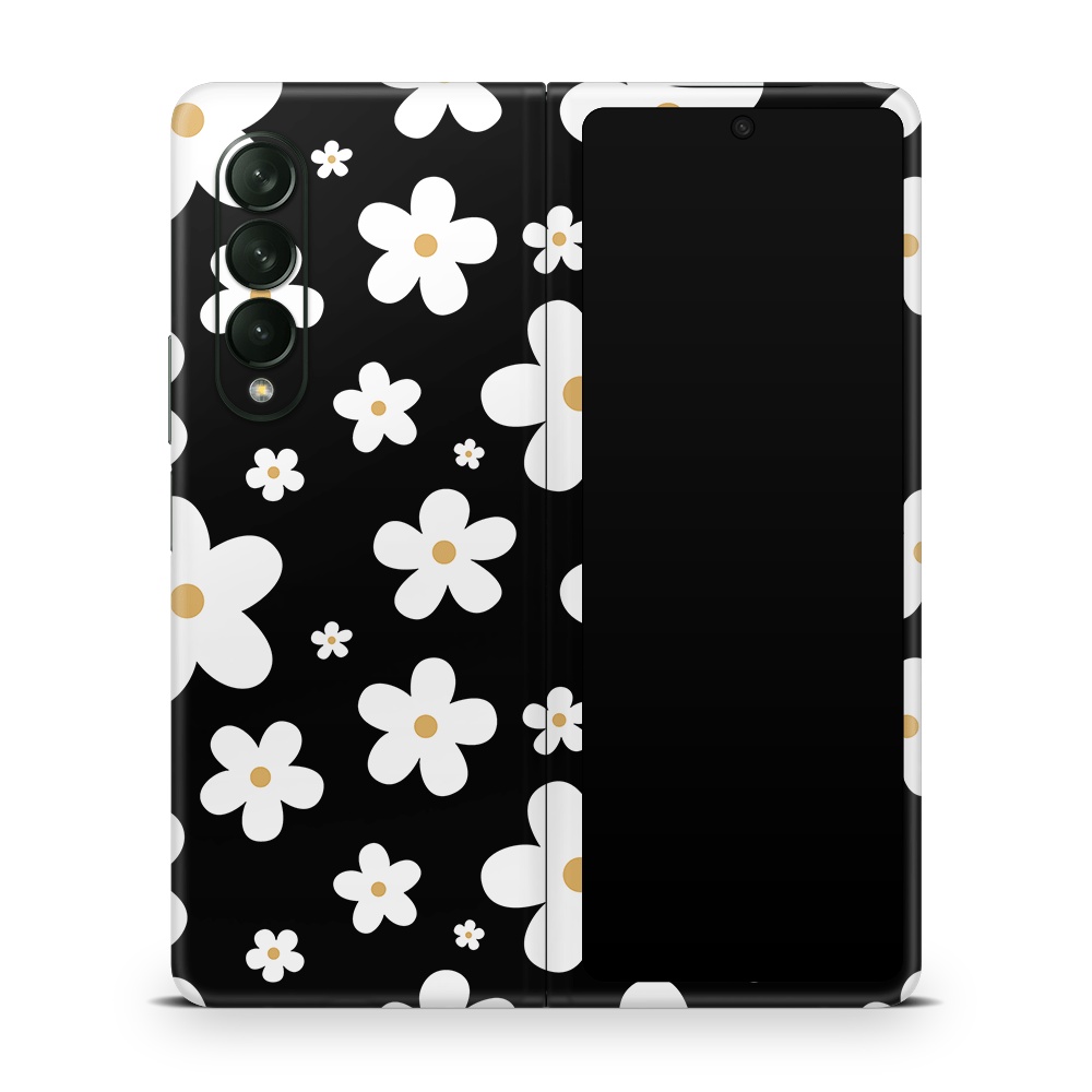 Monochrome Daisy Samsung Galaxy Z Flip / Fold Skins
